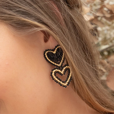 Black Valentine Earrings